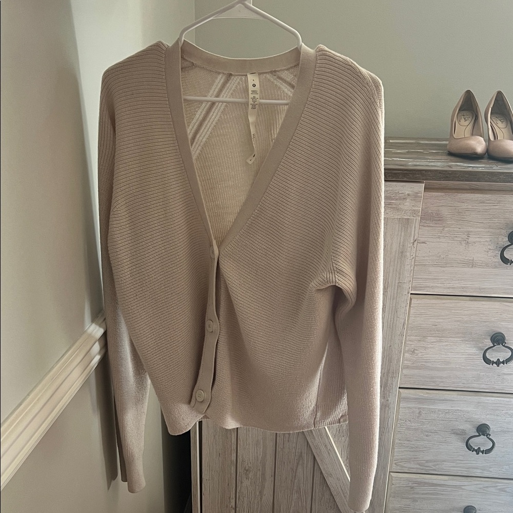 Lululemon Beige Cardigan Sweater